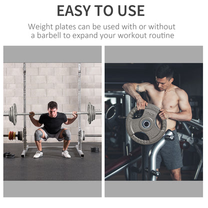 Set of 2 Cast Iron Weight Plates for 2 inch/5cm Hole Dumbbell Handle Bar, 20kg Dumbbell Plates Barbell Weight 2 x 10kg