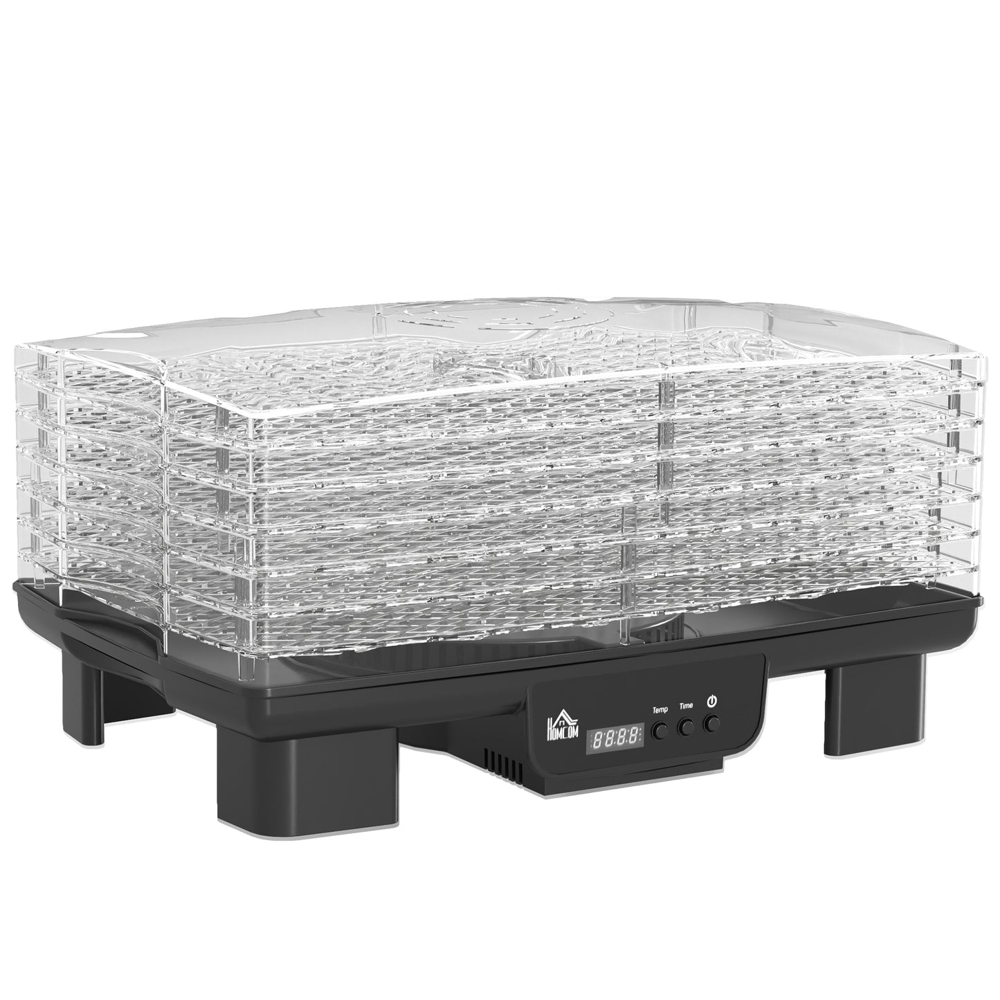 40-70℃ Six-Tray Food Dehydrator - Black