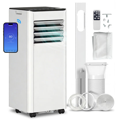 Portable Air Conditioner 7000 BTU, 4-in-1 AC Unit with Cool, Dehumidifier, Fan, Sleep Mode, WiFi Voice Remote Control