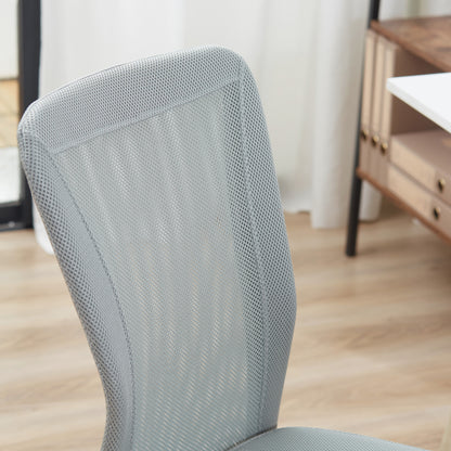 Office Chair, Armless Desk Chair, Adjustable Computer Swivel Chair with Rolling Wheels and Mesh Back for Home Work Study