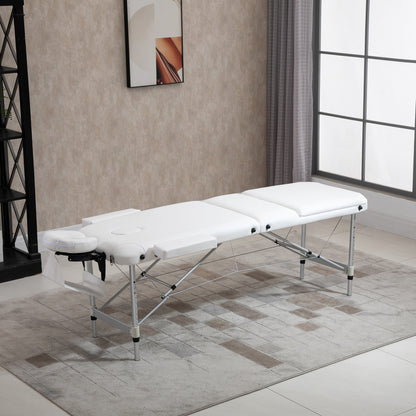 Foldable Massage Bed Portable Table, 3-Section Aluminium Foldable Beauty Couch