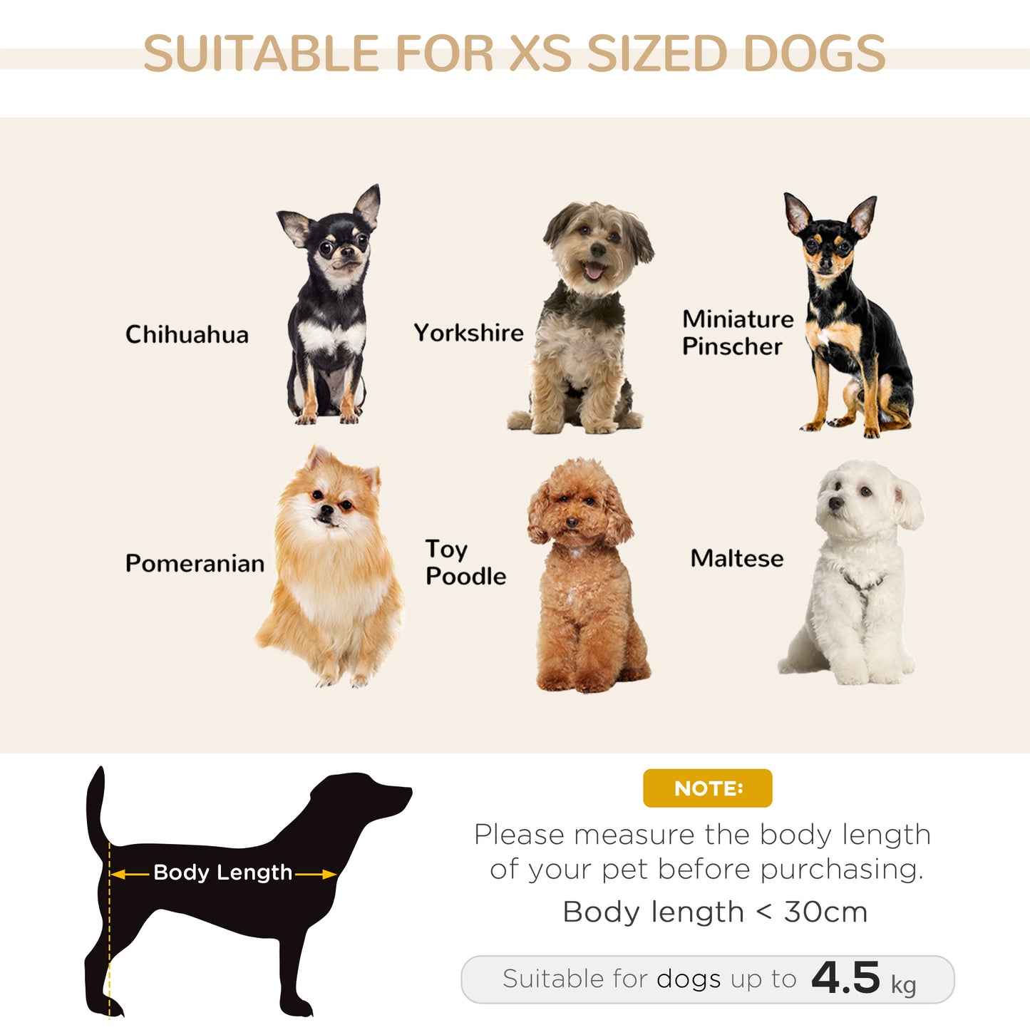 Dog Sofa Bed for XS-Sized Dogs, Cat Sofa with Soft Cushion, Pet Chair Lounge with Washable Cover, Removable Legs