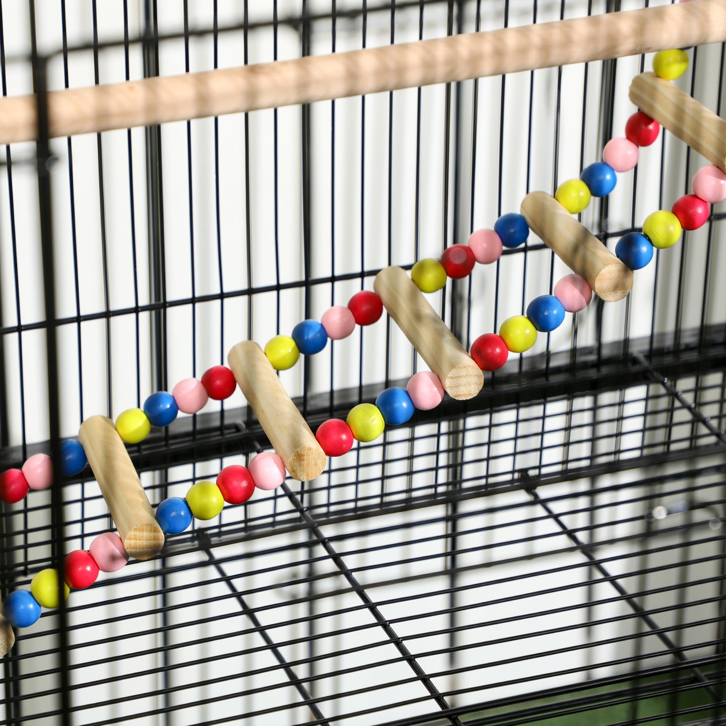 Large Bird Cage Budgie Cage with Stand, Toys, Wheels, Accessories, Storage Shelf for Canaries, Finches, Lovebirds