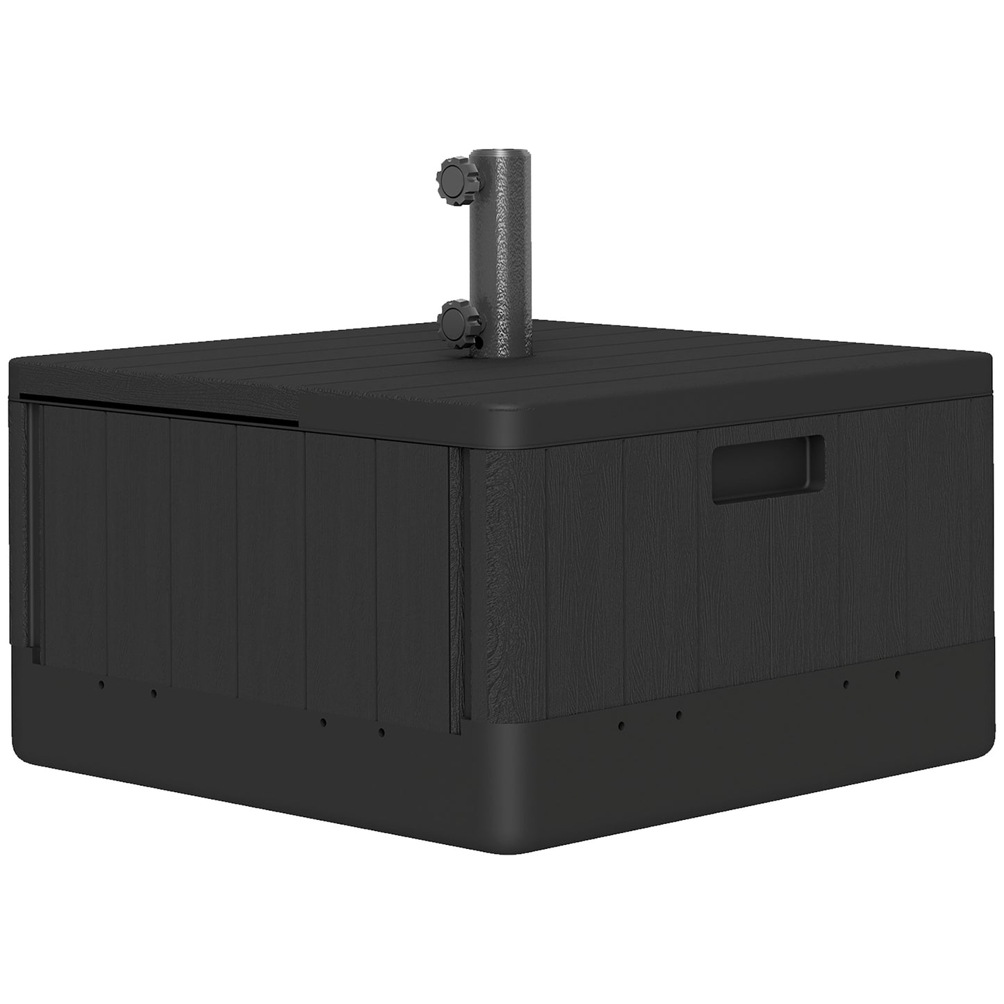 Garden Parasol Base Outdoor Umbrella Stand with Wheels Handles, Garden Umbrella Base, Filled Up to 80kg