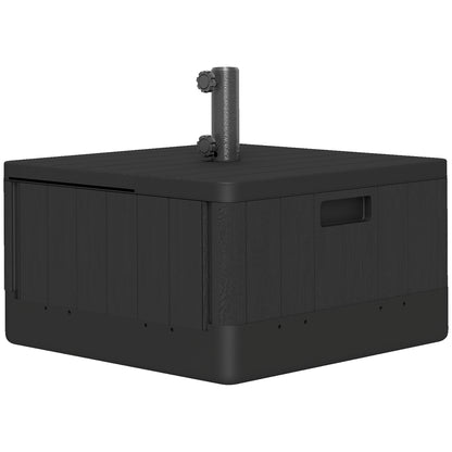 Garden Parasol Base Outdoor Umbrella Stand with Wheels Handles, Garden Umbrella Base, Filled Up to 80kg