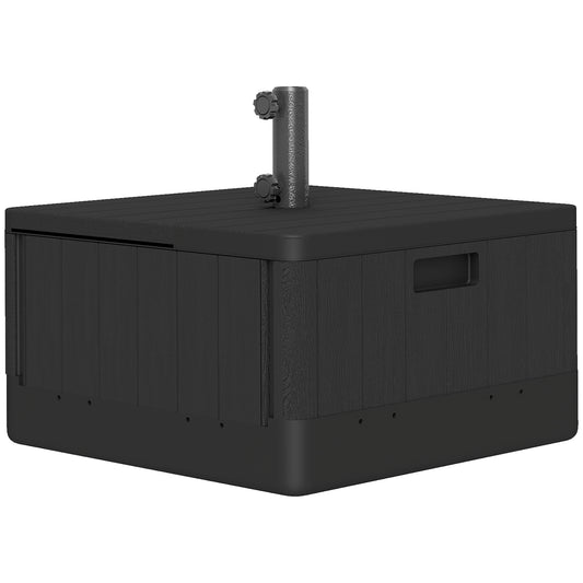 Garden Parasol Base Outdoor Umbrella Stand with Wheels Handles, Garden Umbrella Base, Filled Up to 80kg