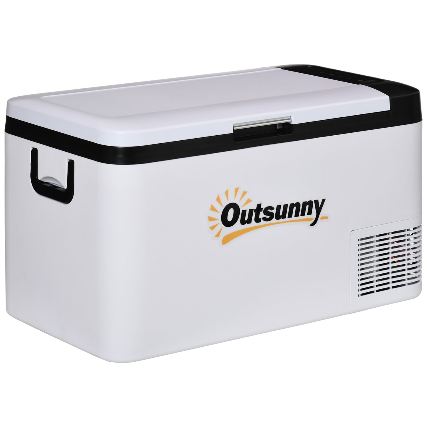 12V Car Refrigerator w/ LED Light & Foldable Handles, 25L Portable Compressor Cooler