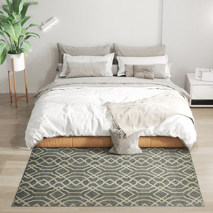 UV Resistant Indoor & Outdoor Area Rug, Easy-Cleaning Machine Washable Rug with Geometric Pattern for Patio, Garden, Kitchen