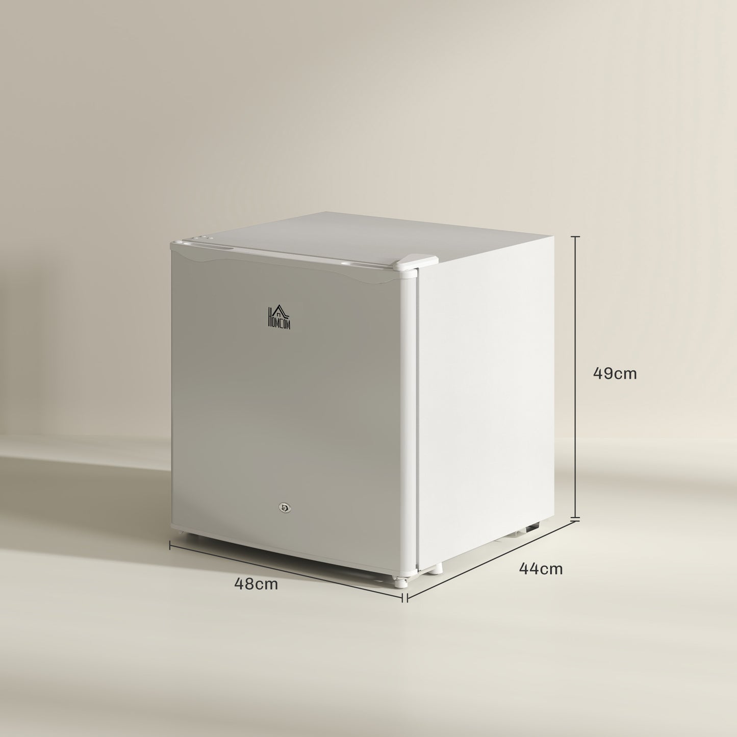 46 Litre Lockable Countertop Fridge - Cream White