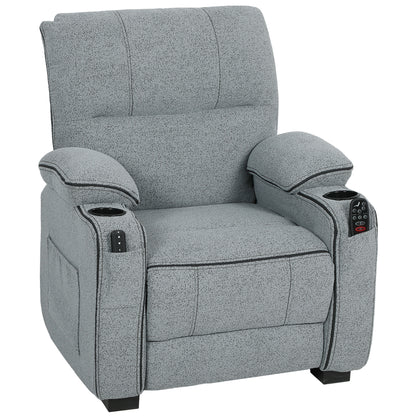 Electric Massage Recliner Armchair with Vibration, Heat, Whisper-Quiet Motor, Memory Function
