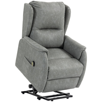 Power Lift Recliner Chair, Dual Motor Electric Lift Chair for Elderly with Remote Control, Grey