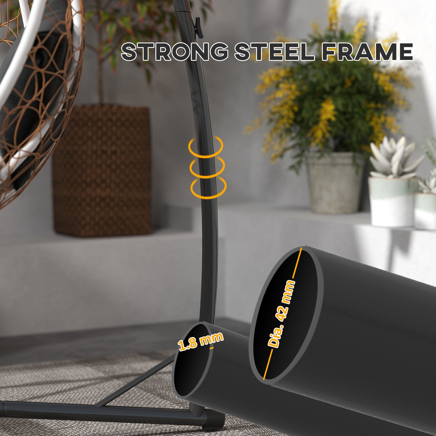 Hammock Chair Stand Only, Hanging Chair Stand with X-Shape Base