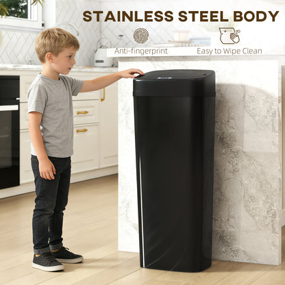 50L Stainless Steel Sensor Bin - Black