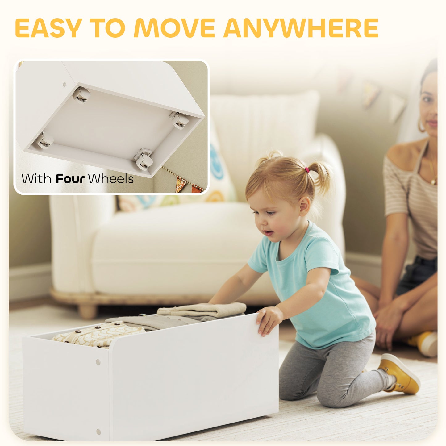 Toy Storage Unit, 3-Tier Toy Organiser Shelf with 6 Removable Storage Bins for Bedroom, Nursery, Multicoloured