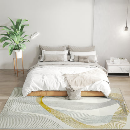 Modern Area Rug, Machine Washable Rug, Allergy-Friendly Floor Carpet for Living Room, Bedroom, Dining Room, Home Office
