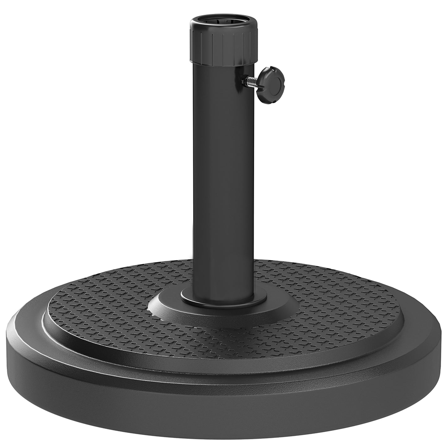 22kg Garden Parasol Base, Round HDPE Sun Umbrella Base, Heavy Duty Outdoor Umbrella Stand for 38mm or 48mm Outdoor Umbrella P