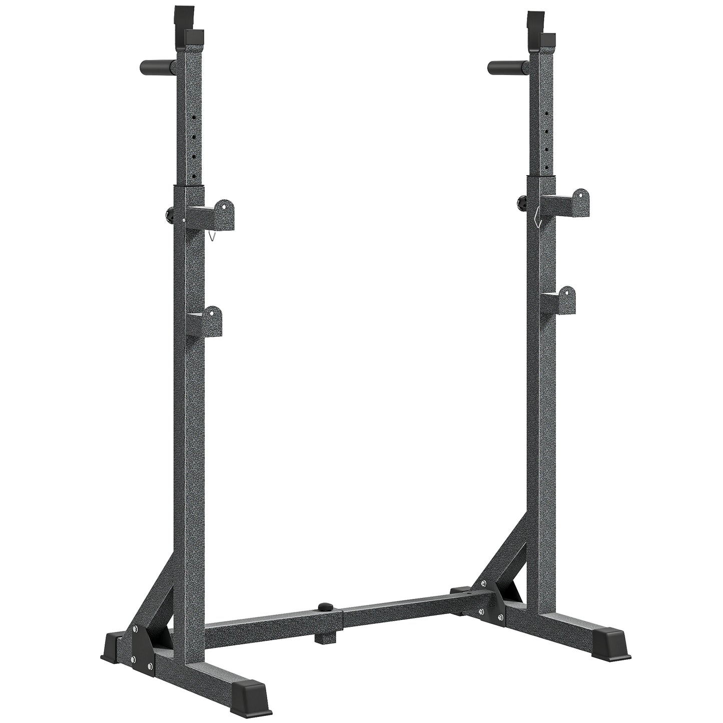 Heavy Duty Barbell Squat Rack, Adjustable and Multifunctional Weight Power Stand, for Home, Gym - Black