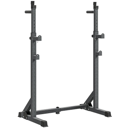 Heavy Duty Barbell Squat Rack, Adjustable and Multifunctional Weight Power Stand, for Home, Gym - Black