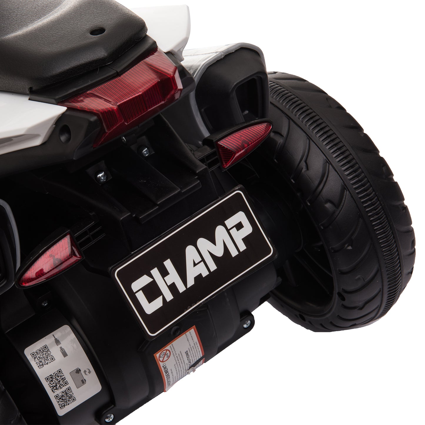 Kids Electric Motorcycle, 6V Ride on Motorcycle with 3 Wheels, LED Headlight, Music, Horn for Boys Girls 3-5 Y, Black