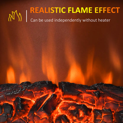 Contemporary Electric Fireplace Coal Burning Flame Effect Inset Fire Place Space Heater Glass View LED Lighting with Remote C