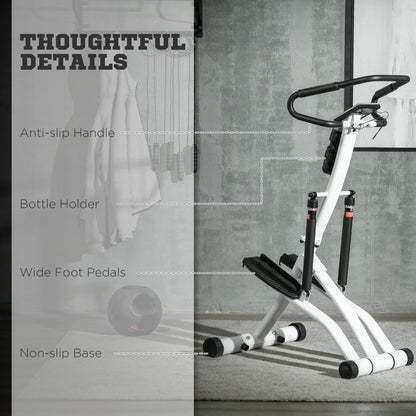 Stepper Machine for Home, Foldable Stair Stepper with 12-Level Hydraulic Resistance, Stair Climber with LCD Monitor