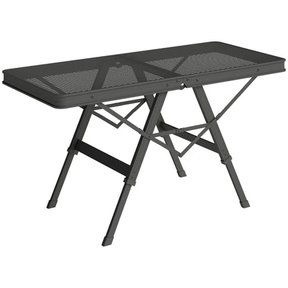 3 ft Folding Camping Table w/ Adjustable Heights, Portable Lightweight Outdoor Folding Picnic Table