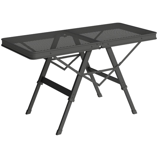 3 ft Folding Camping Table w/ Adjustable Heights, Portable Lightweight Outdoor Folding Picnic Table