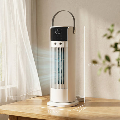 Tower Fan for Bedroom, 16 Inch Mist Desktop Fan with DC Motor, 3 Speeds, 90° Oscillation, 10H Timer, for Home Office