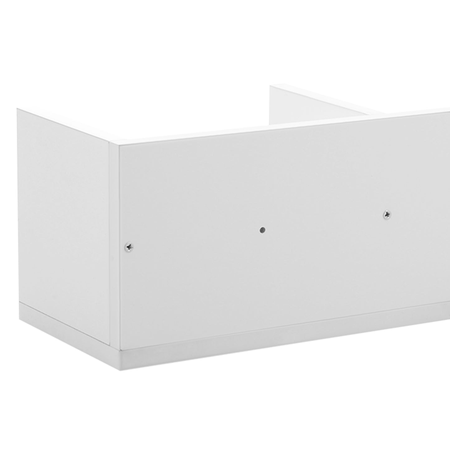 Wall-Mounted Media Storage Shelf – White