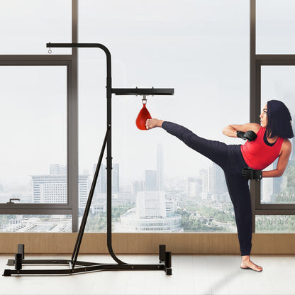 Adjustable Freestanding Speedbag, Punch Bag Hanger, Black