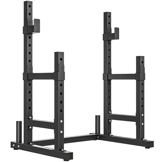 Adjustable Squat Rack with Plate Holders, 300 kg Load
