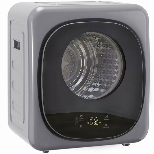 4kg Vented Tumble Dryer with 5 Drying Mode, 800W Compact Freestanding Front Tumble Dryer, Silver