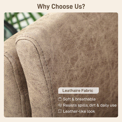 Two-Seater Leathaire Sofa - Light Brown