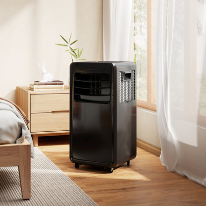 Air Conditioning Unit 10000 BTU, 4-in-1 Portable Air Conditioner with Remote Control, LED Display, 2 Speeds, Black