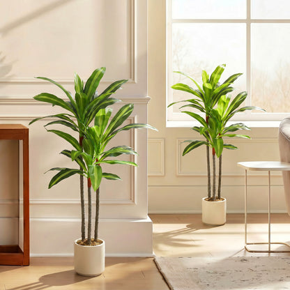90cm Lifelike Fake Tree, Artificial Dracaena Tree with Bendable Trunks, Green