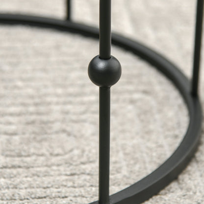 Nesting Round Coffee Table Set of 2 - Black
