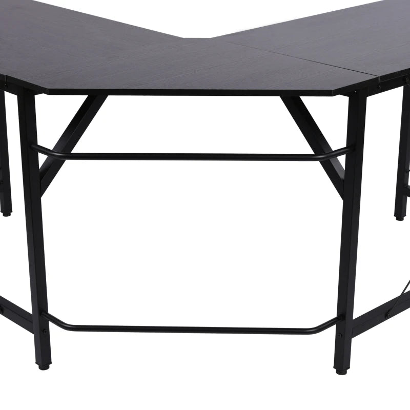 L-Shaped Corner Desk, Computer Desk for Home Office - Black