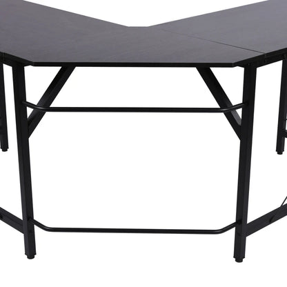 L-Shaped Corner Desk, Computer Desk for Home Office - Black