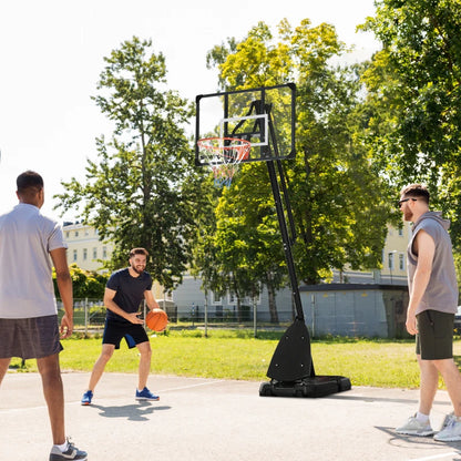 2.4-2.9m - Adjustable Baketball Hoop / Net with Weighted Base Stand and Rebound Plate