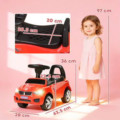 Ride on Car Baby Toddler Walker Foot to Floor Sliding Car Slider, Red