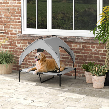 Cooling Raised Pet Bed w/ Washable Breathable Mesh, for Medium, Large Dogs, 91 x 76 x 85cm - Light Grey