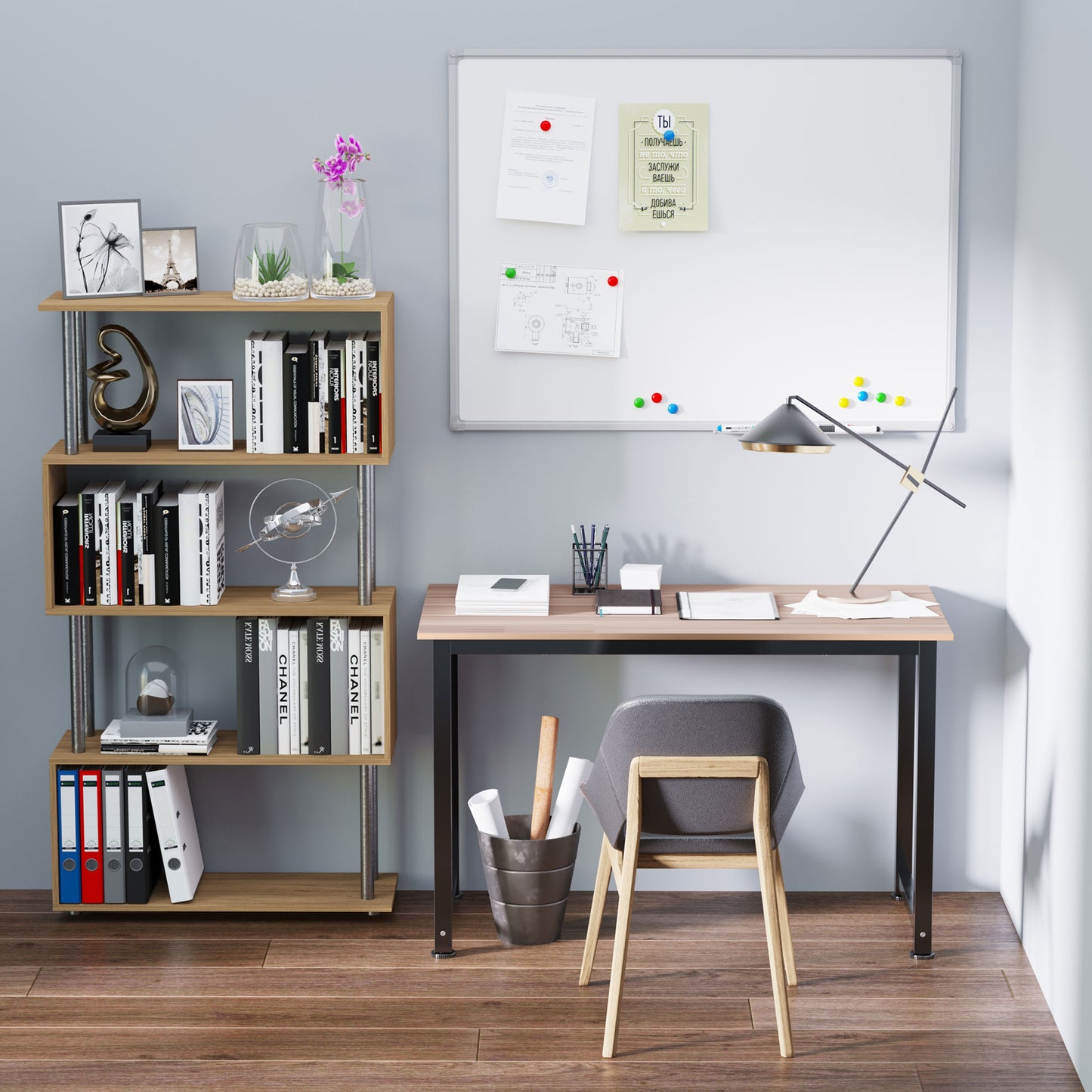 Computer Desk, Writing Table, 120 x 60 x 76cm Workstation for Home Office, Study with Metal Frame, Simple Assembly, Black