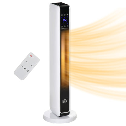 1100W/2200W Space Heater with 65° Oscillation, Electric Heater with 2 Heat and Fan, 8-Hour Timer