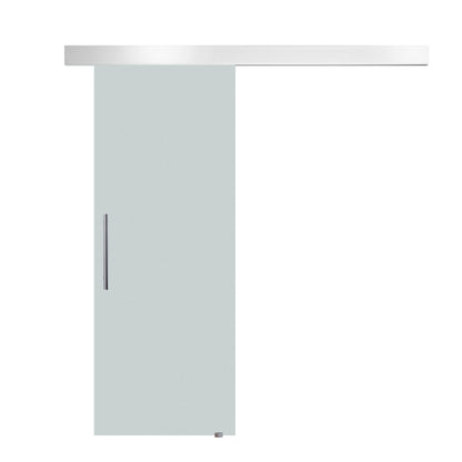90cm Modern Sliding Door Set Kit w/ Frosted Glass Door Aluminium Rail Opaque Home Decoration DIY Office Style