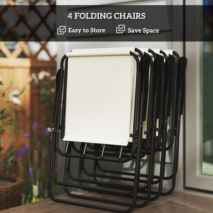 4 Seater Garden Furniture Set, 6 Pieces Garden Table and Chairs with Parasol