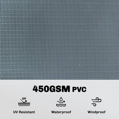 2Pcs Privacy Garden Screen Fence, UV Resistant Waterproof Windbreak Fencing, 70mx19cm, Grey