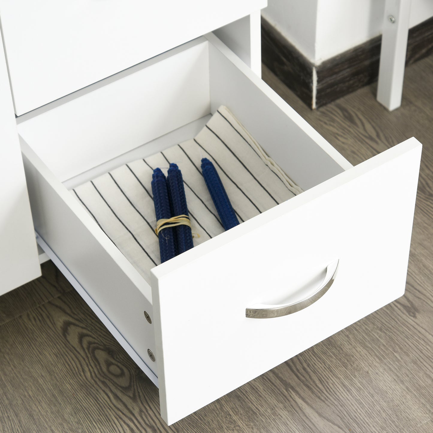 Kitchen Cupboard, 183cm Tall Storage Cabinet with Countertop, Sideboard with 3 Small Drawers, Flip Up Top Door
