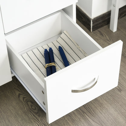 Kitchen Cupboard, 183cm Tall Storage Cabinet with Countertop, Sideboard with 3 Small Drawers, Flip Up Top Door