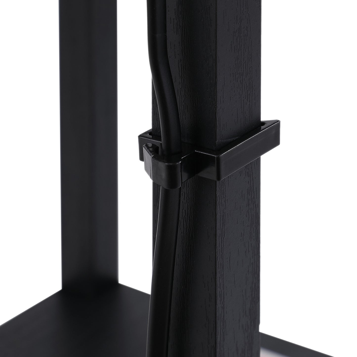 4-Tier Shelf Floor Lamp – Black & White