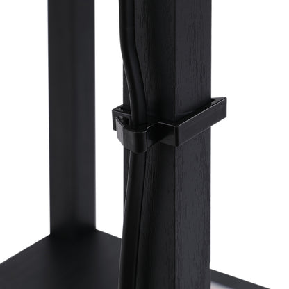 4-Tier Shelf Floor Lamp – Black & White